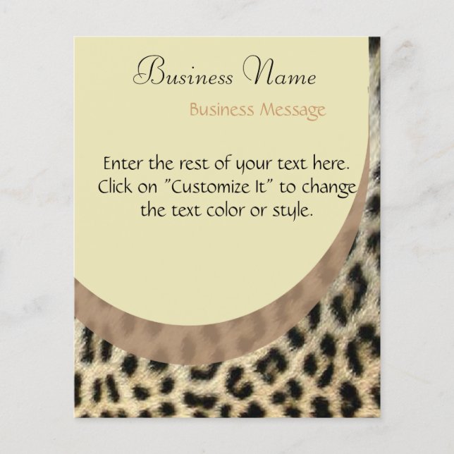 Volante de impresión Leopard (Frente)