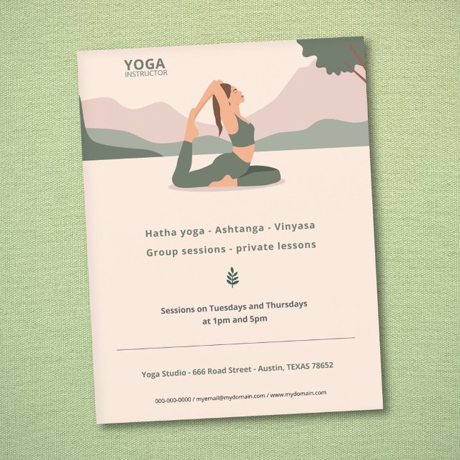 Volante de instructores de yoga (Yoga Instructor Flyer)