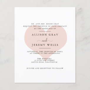 Volante de invitación a boda de presupuesto