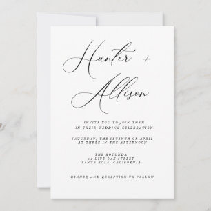 Volante de invitación a boda de presupuesto