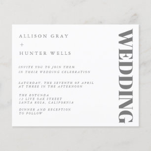 Volante de invitación a boda de presupuesto