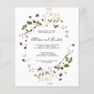 Volante de invitación a boda de presupuesto