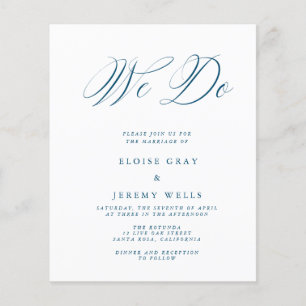 Volante de invitación a boda de presupuesto