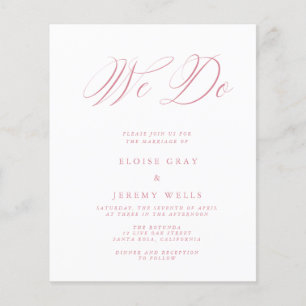 Volante de invitación a boda de presupuesto