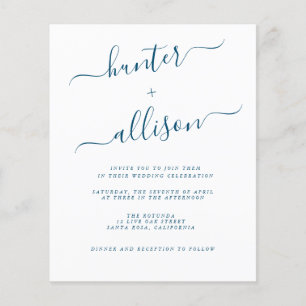 Volante de invitación a boda de presupuesto