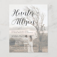 Volante de invitación a boda fotográfica de presup