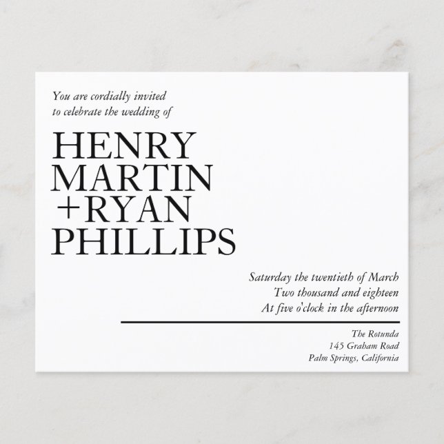 Volante de invitación a bodas (Frente)