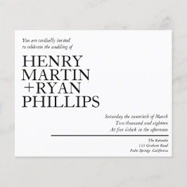 Volante de invitación a bodas