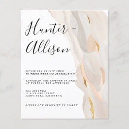 Volante de invitación a bodas resumen presupuesto