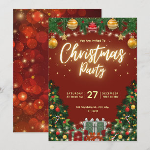 Volante de Invitación a Fiesta de Navidad