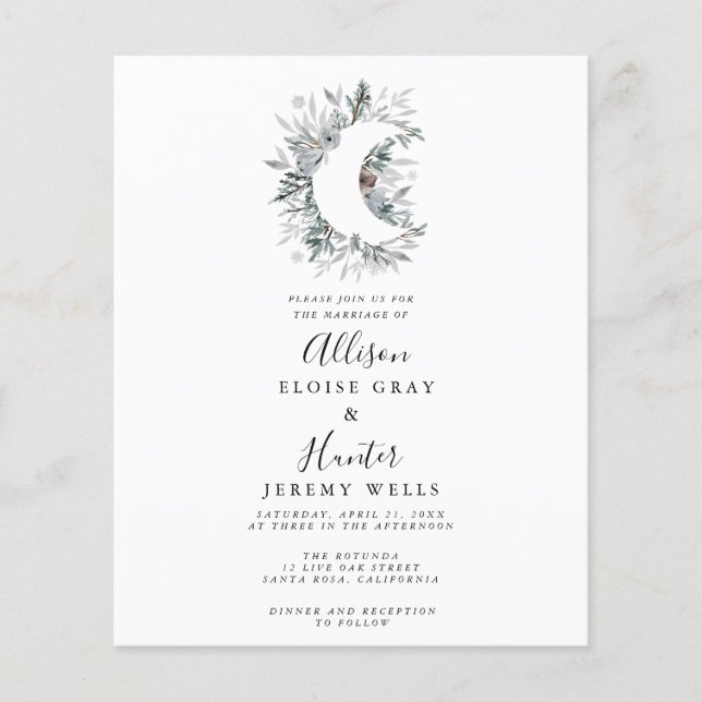 Volante de invitación a la boda celestial de presu (Frente)