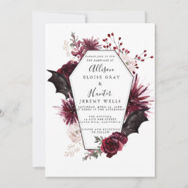 Volante de invitación a la boda de Halloween