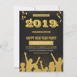 Volante de Invitación a la Fiesta de Año Nuevo