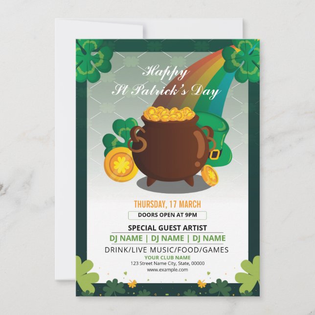 Volante de invitación a la fiesta del Día de San P (Anverso)