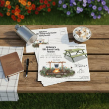 Volante de invitación a reunión familiar amigable