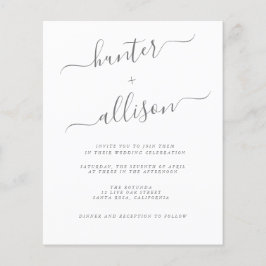 Volante de Invitación de Boda Económica