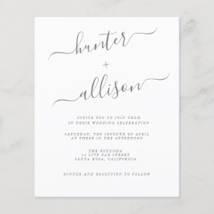 Volante de Invitación de Boda Económica