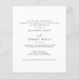 Volante de Invitación de Boda Económica