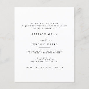 Volante de Invitación de Boda Económica