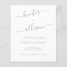 Volante de Invitación de Boda Económica