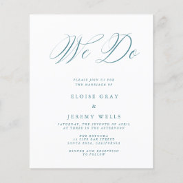 Volante de Invitación de Boda Económica