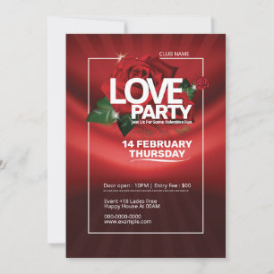 Volante de invitación de la fiesta día de San Vale