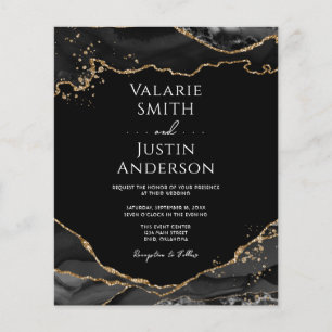 Volante de invitación de matrimonio agate para Pur