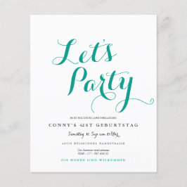 Volante de invitación de menta