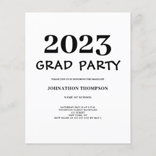 Volante de invitación de partido de graduación de