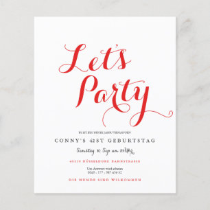 Volante de invitación rojo