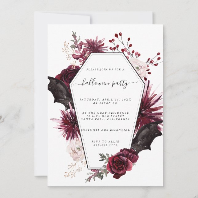 Volante de invitaciones de fiesta de Halloween (Anverso)