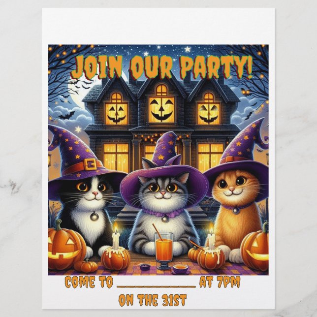 Volante de invitaciones de Halloween (Frente)