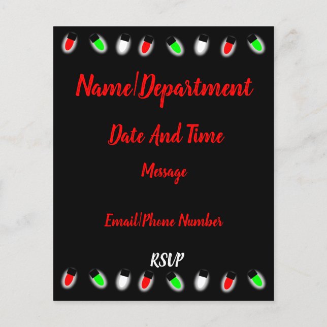 Volante de invitaciones para fiestas de oficina de (Atrás)