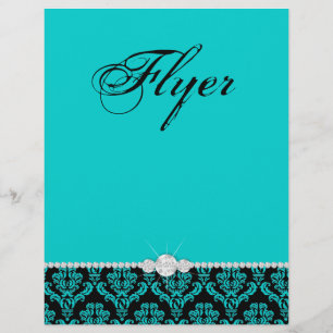 Volante de joyería Salón de belleza Damask Negro A