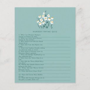 Volante de juego de baby shower floral de margarit