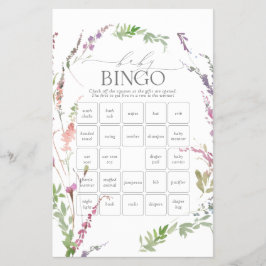 Volante de juego de bingo de Pastel de Flor Silves