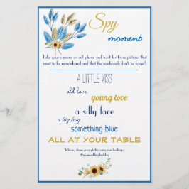 Volante de juego de Boda de novia espía