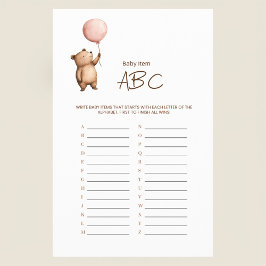 Volante de juego de nombres de bebé minimalista AB