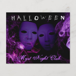 Volante de la fiesta de Halloween con máscaras de