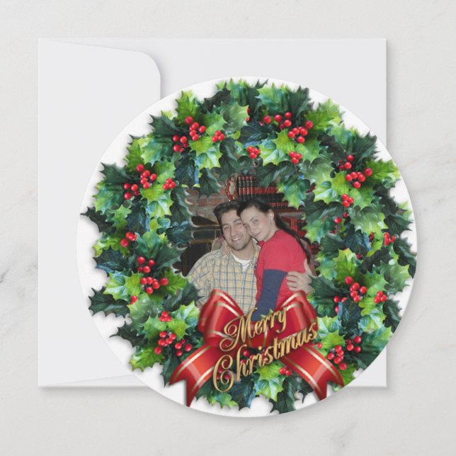 Volante de la tarjeta de fotografía de Navidad (Anverso)