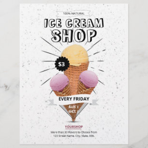 Volante de la tienda de helados