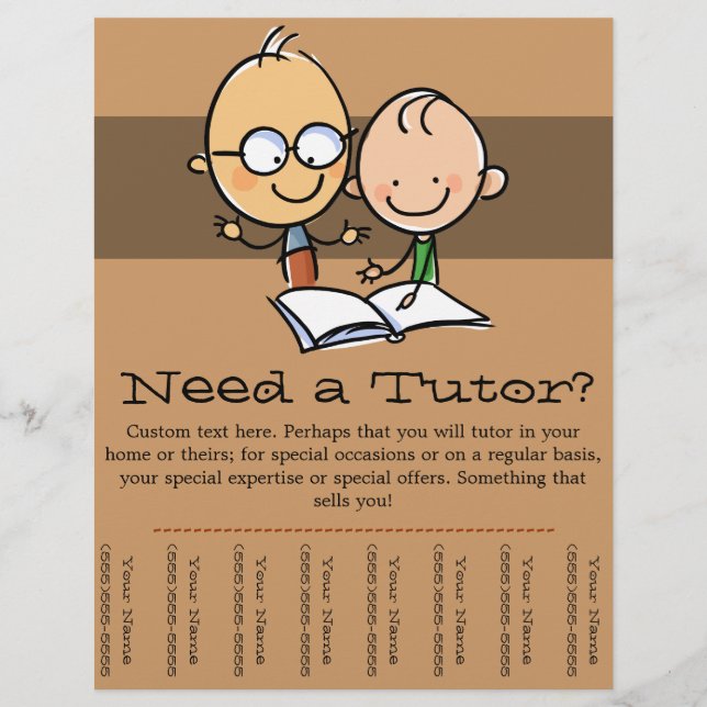 Volante de lágrimas promocionales de Tutor Tutorin (Frente)