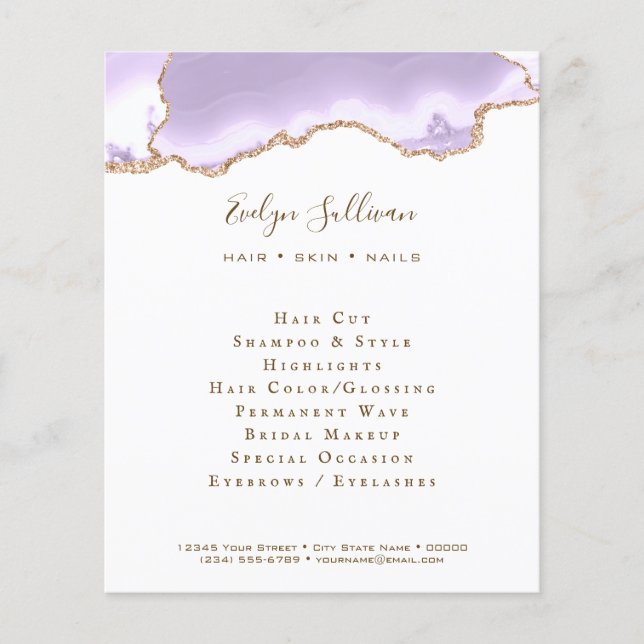 volante de lavanda de agate púrpura (Frente)