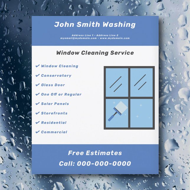 Volante de limpieza de ventanas (Window Cleaning Flyer)