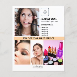 Volante de marketing de imagen comercial con logot