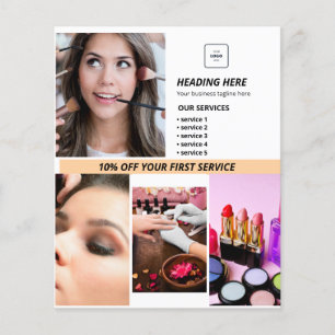 Volante de marketing de imagen comercial con logot