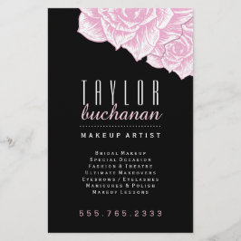 Volante de marketing de maquillaje artístico