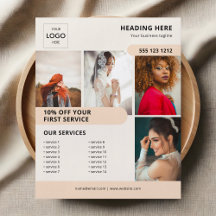 Volante de marketing empresarial con logotipo foto