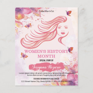 Volante de Mes de Historia de la Mujer