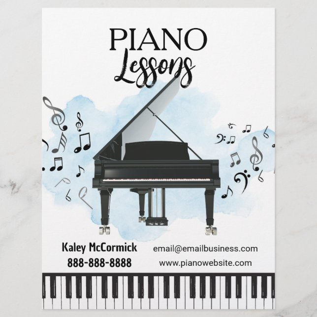 Volante de música Piano Lessons (Frente)